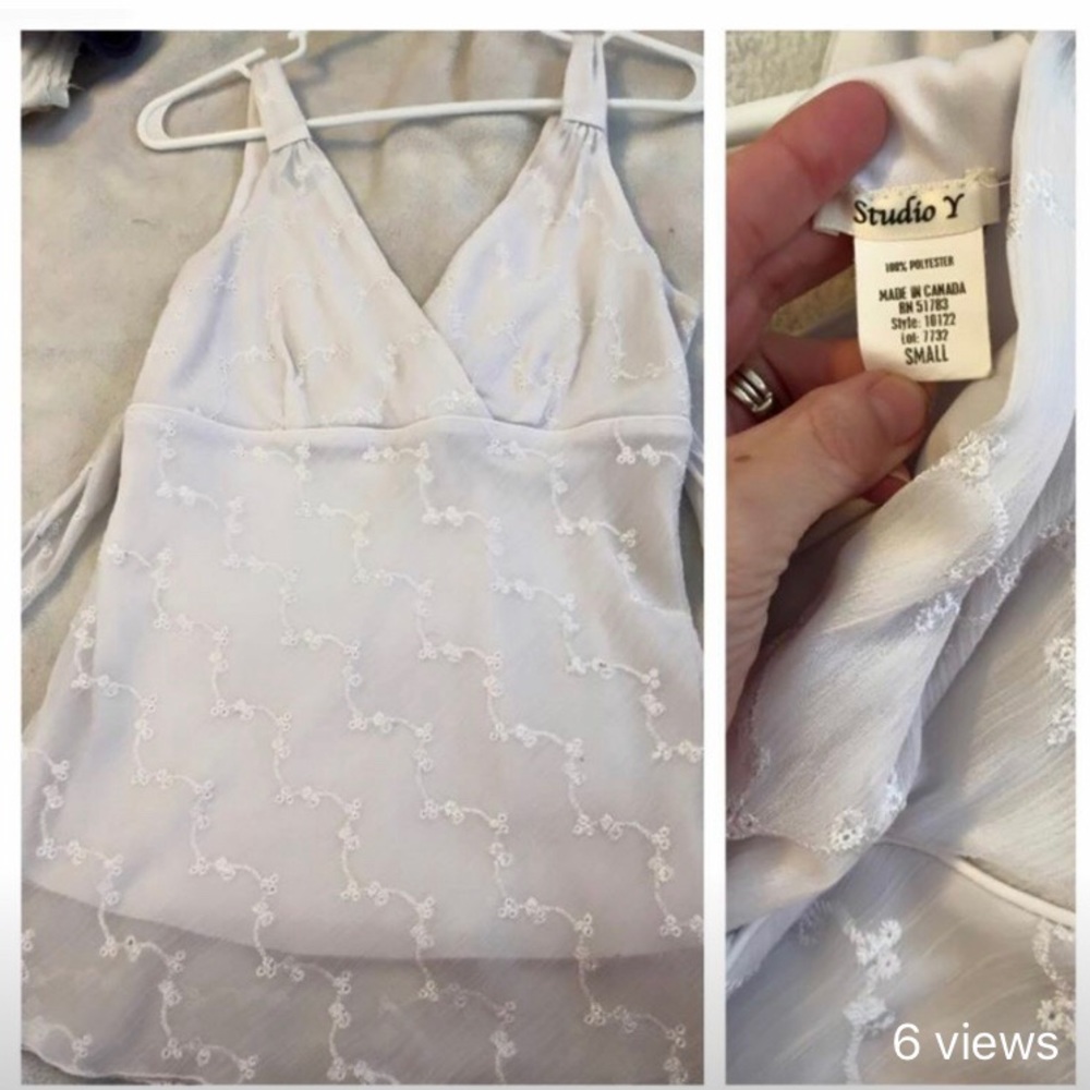 Tank white dressy shirt